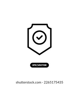 Plantilla de logotipo de ilustración vectorial de icono de seguridad para muchos fines. Aislado sobre fondo blanco.