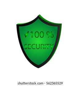 Security Icon Vector Illustration.100  security gren