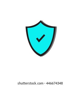 Security Icon Vector Illustration,blue, white background.