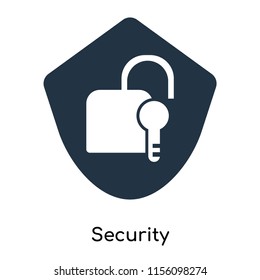 Security icon vector isolated on white background, Security transparent sign , symbols or elements in filled style