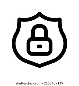 security icon. vector line icon for your website, mobile, presentation, and logo design.