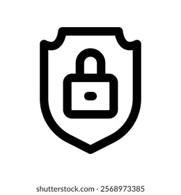 security icon. vector line icon for your website, mobile, presentation, and logo design.