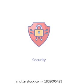 Security icon in vector. Logotype