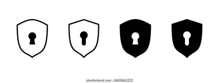 Ícone de segurança vetor. sinal de proteção e símbolo. privacy. vpn