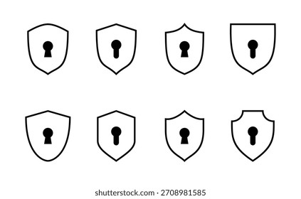 Icono de seguridad Vector. signo de protección y símbolo. privacidad. vpn