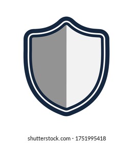 Security icon vector. Shield security symbol in trendy design.