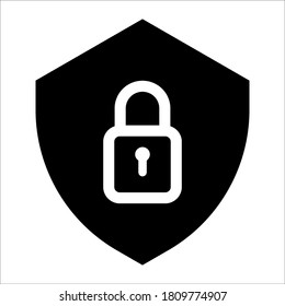 Security icon vector. Shield security symbol in trendy design.