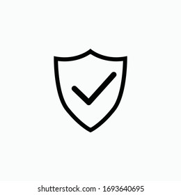 security icon vector sign symbol isoalted