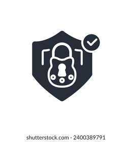 icono de seguridad. vector.Curso editable.Signo de estilo lineal para uso de diseño web,logotipo.Ilustración de símbolo.