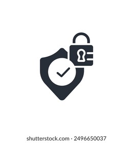 Icono de seguridad. Vector. Trazo editable. signo de estilo lineal para uso Diseño web, logotipo. Ilustración de símbolo.