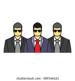 security  icon,Businessman with security icon