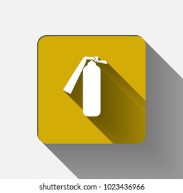 Security icon.Fire extinguisher icon on yellow background.vector illustration