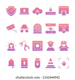 Security icons in for any purposes. Perfect for website mobile app presentation and any other projects. Suitable for any user interface and user experience.