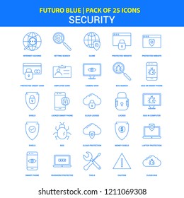 Security Icons - Futuro Blue 25 Icon pack