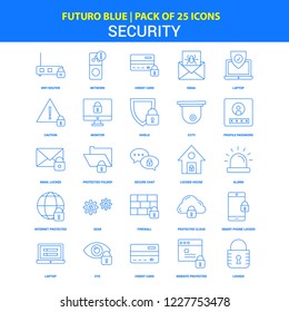 Security  Icons - Futuro Blue 25 Icon pack
