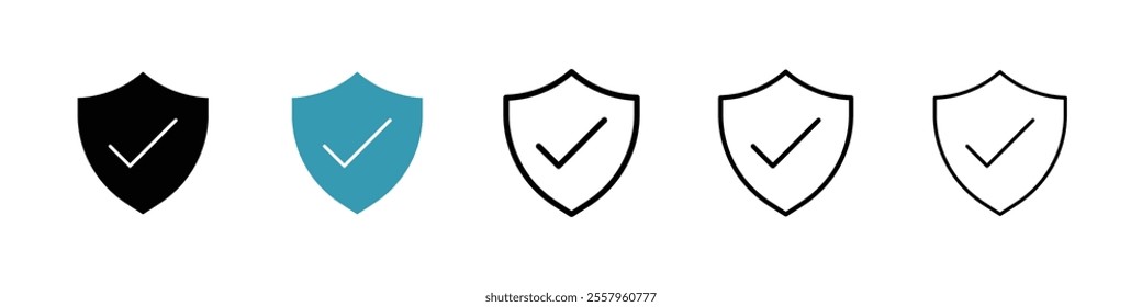 Security icons pack in black and blue.
