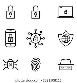 Security icons | Privacy Icon | Icon set | Set of icons