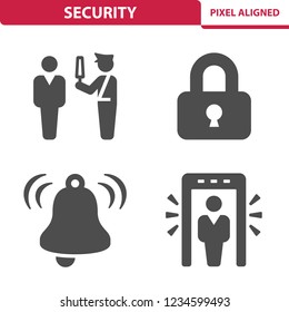 Security Icons. Professional, pixel perfect icons, EPS 10 format.