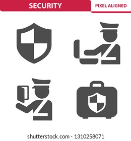 Security Icons. Professional, pixel perfect icons, EPS 10 format.