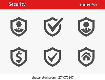 Security Icons. Professional, pixel perfect icons optimized for both large and small resolutions. EPS 8 format.