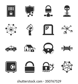 Security icons set. 