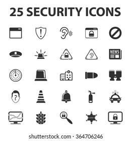 Security icons set. 