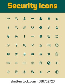 Security icons set