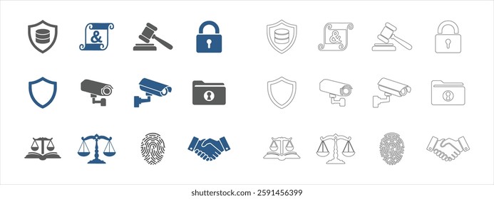 Security Icons set. Editable vector icon. Perfect for web and app interfaces, presentations, info graphics, etc. 
