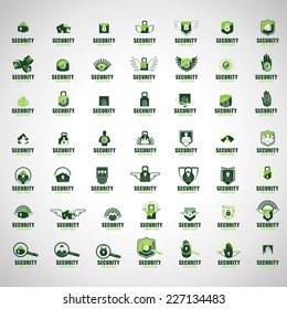 Security Icons Set - Isolated On Gray Background - Vector Illustration, Graphic Design Editable For Your Design  