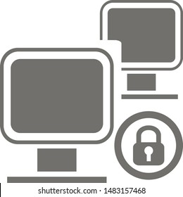 Security icons set - lock network. Vector icon.
