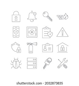 Security icons set. Security  pack symbol vector elements for infographic web