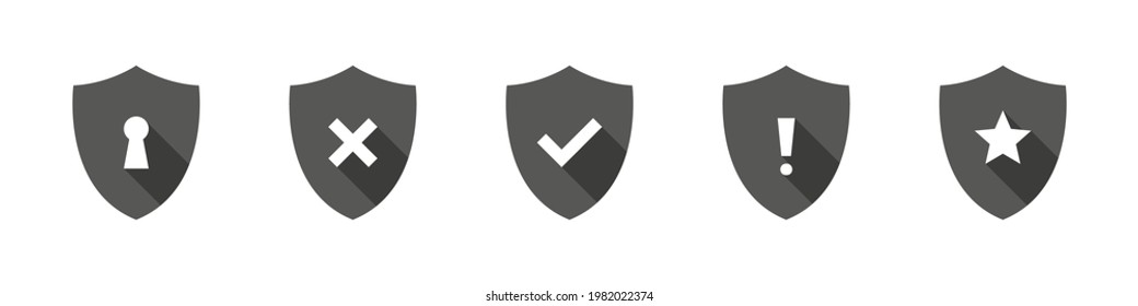 Security icons set. Protection icons concept. Flat style vector illustration