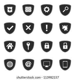 Security icons set, vector eps10 illustration