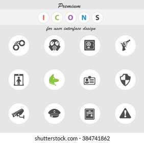 Security icons set for web sites and user interface