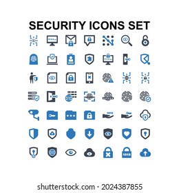 Security icons set.message,protection (vector illustration)