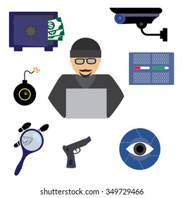 Security icons set.Vector