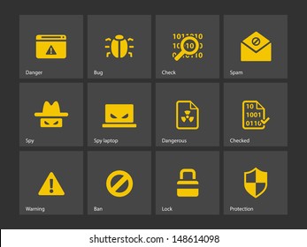 Security icons. Vector illustration.