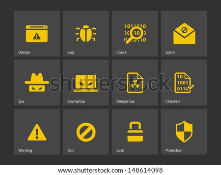 Security icons. Vector illustration.