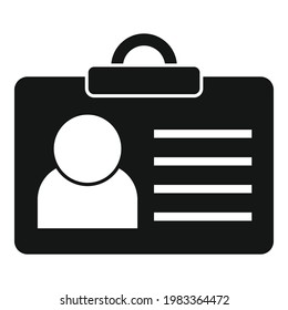 Security id card icon. Simple illustration of Security id card vector icon for web design isolated on white background