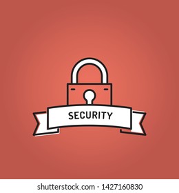 SECURITY AND ILLUSTRATION ICON CONCEPT