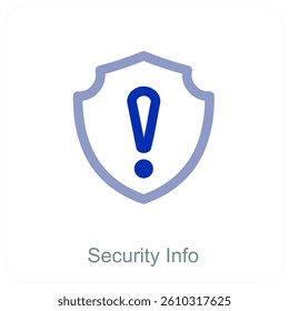 Security Info and safety icon concept