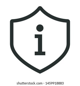 security information - minimal line web icon. simple vector illustration. concept for infographic, website or app.