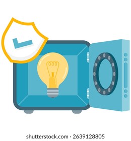 security for innovation, business and finance illustrations