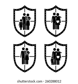 Security and Insurance design, vector illustration