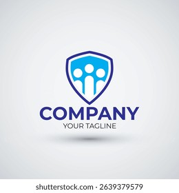 security and insurance logo vector design and illustration