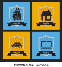Security and Insurence design, vector illustration