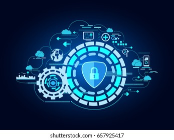 Security internet network concept. Vector illustration.