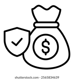 Security Investment Icon Element For Design