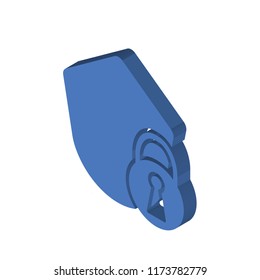 Security isometric left top view 3D icon