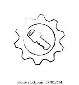 Security key device icon vector illustration graphic design